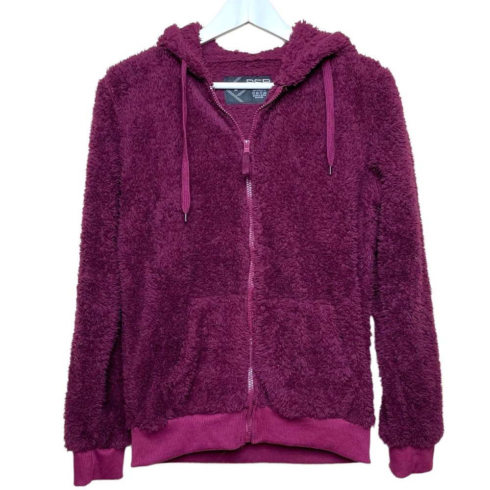 (129) BSP Junior's Sherpa Full Zip Hoodie Jacket